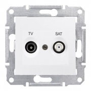 Розетка TV/SAT проходная 8dB Sedna белая