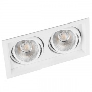 Карданный светодиодный светильник AL202 2x12W 4000K 2160Lm 35° белый