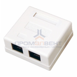 Компьютерная розетка двойная 2хRJ-45 cat.5e