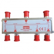 Сплиттер Legrand 6 выходов затухание 11дБ 0-2400МГц под F-разъём