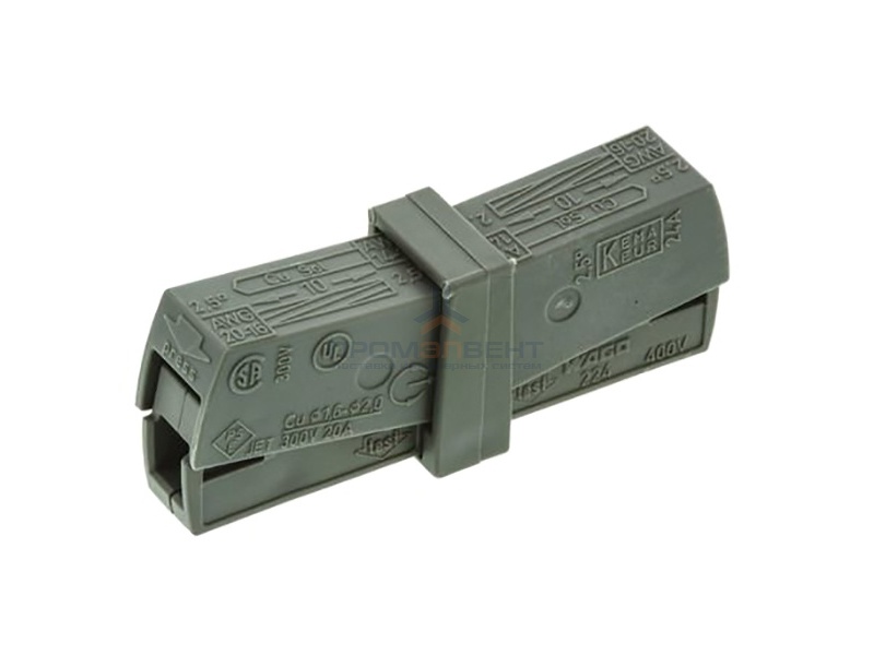 Клеммник WAGO 2 (многожильных) х 0,5-2,5 мм2 24А Сu [уп. 50шт]